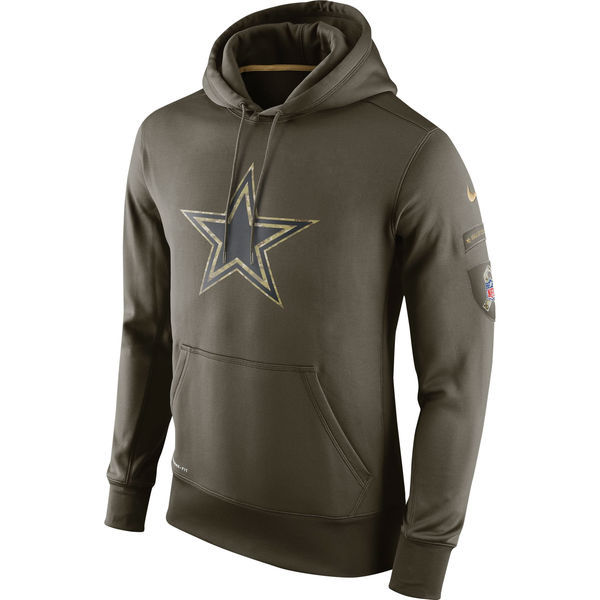 NFL Dallas Cowboys Green Salute To Service Hoodie
