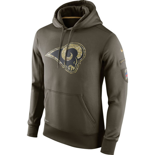 NFL St. Louis Rams Green Salute To Service Hoodie
