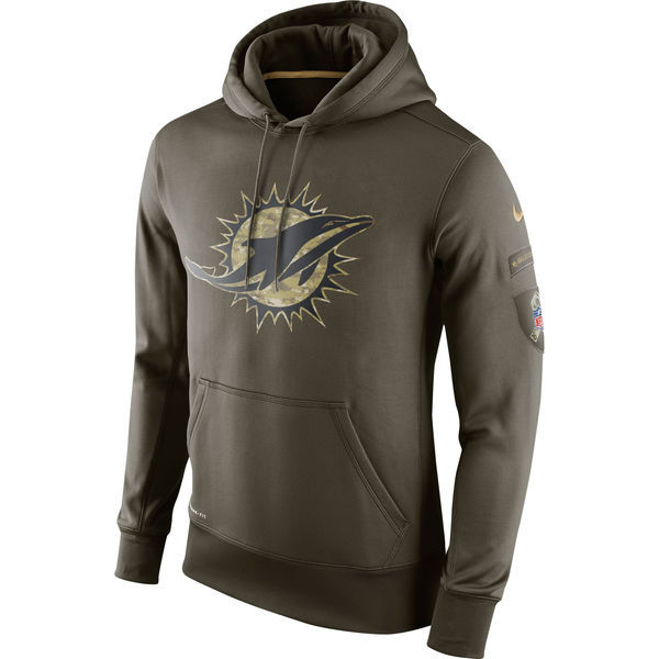 NFL Miami Dolphins Green Salute To Service Hoodie