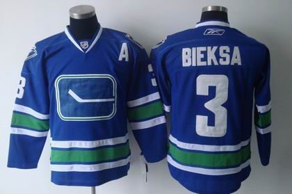NHL Vancouver Canucks 3# Kevin Bieksa Blue Kids Jersey 3RD 