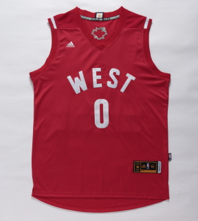 2016 NBA All Star Oklahoma City Thunder #0 Westbrook Red Jersey