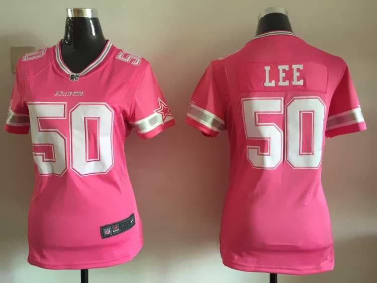 Women Nike Dallas Cowboys #50 Lee Pink Bubble Gum Jersey