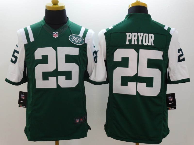 Nike New York Jets #25 Pryor Green Limited Jerseys