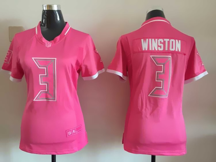 Women Nike Tampa Bay Buccaneers #3 Winston Pink Bubble Gum Jersey