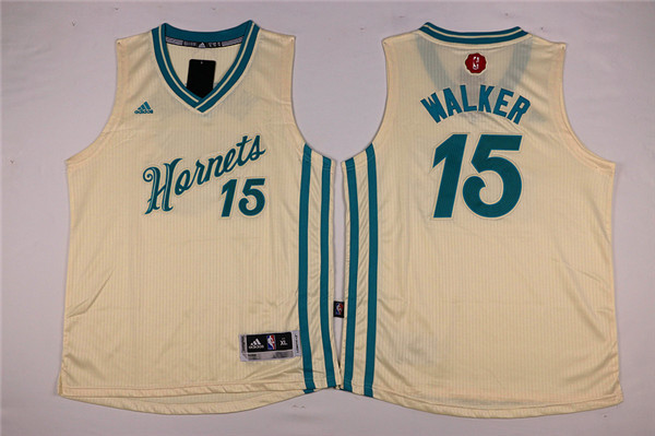 Youth NBA New Orleans Hornets #15 Walker 15-16 Christmas Jersey
