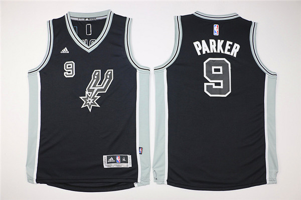 NBA San Antonio Spurs #9 Parker Black Kids Jersey