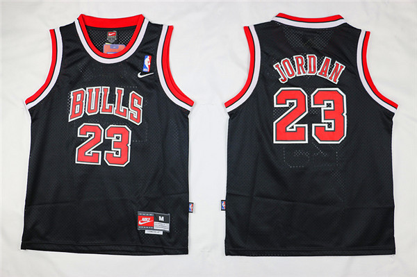 NBA Chicago Bulls #23 Jordan Black Kids Jersey