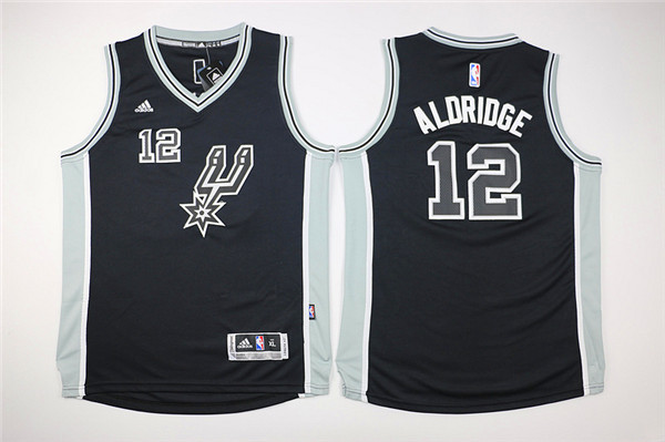 NBA San Antonio Spurs #12 Aldridge Black Kids Jersey