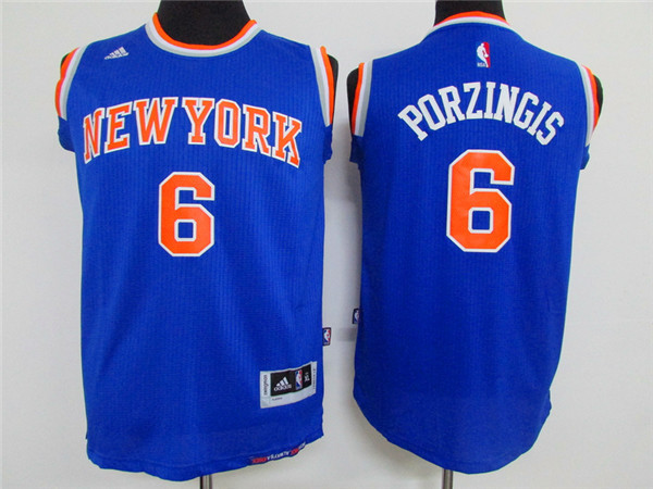 NBA New York Knicks #6 Porzingis Blue Youth Jersey