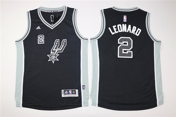 NBA San Antonio Spurs #2 Leonard Black Kids Jersey
