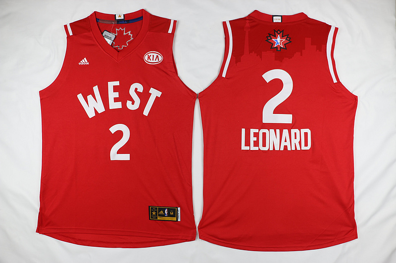 NBA San Antonio Spurs #2 Leonard Red 2016 All Star Jersey