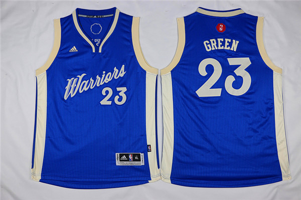 Youth NBA Golden State warriors #23 Green Blue 15-16 Christmas Jersey