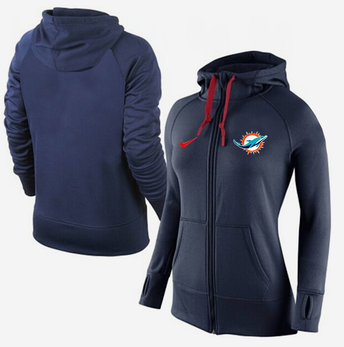 NFL Miami Dolphins Women Hoodie D.Blue