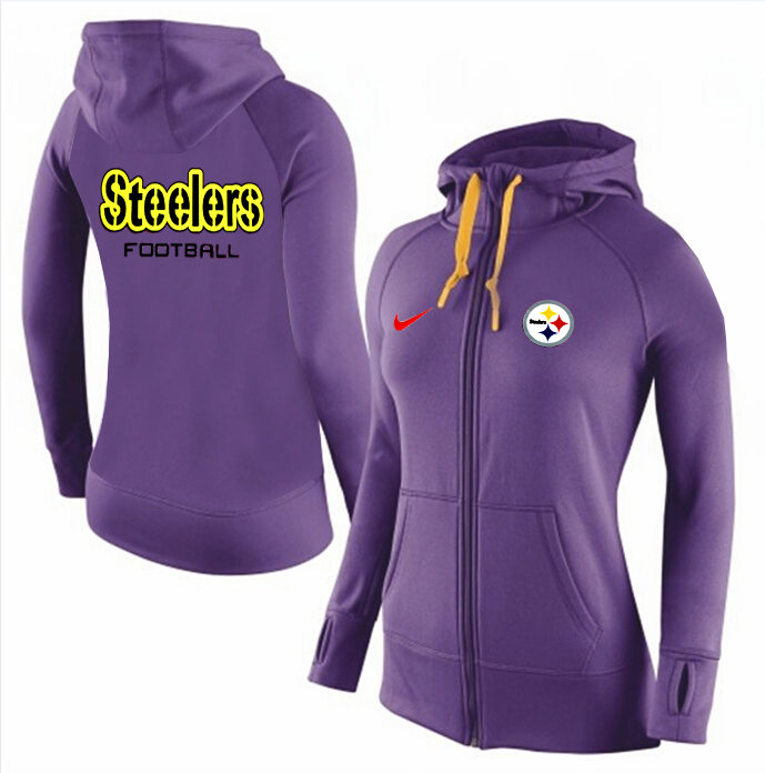 NFL Pittsburgh Steelers Women Purple Hoodie