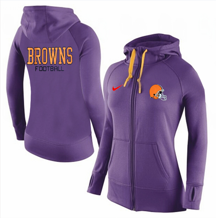 NFL Cleveland Browns Women Purple Hoodie