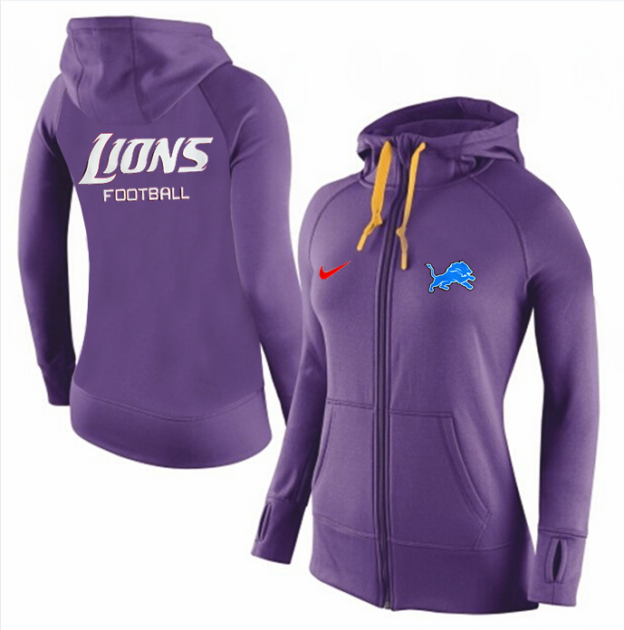 NFL Detroit Lions Women Purple Hoodie