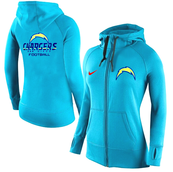 NFL San Diego Chargers L.Blue Women Hoodie