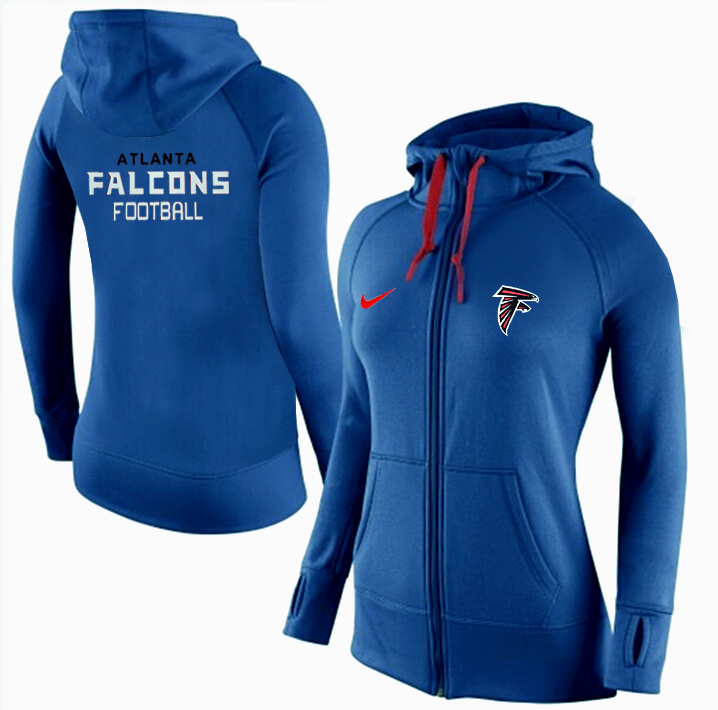 NFL Atlanta Falcons Women Blue Hoodie