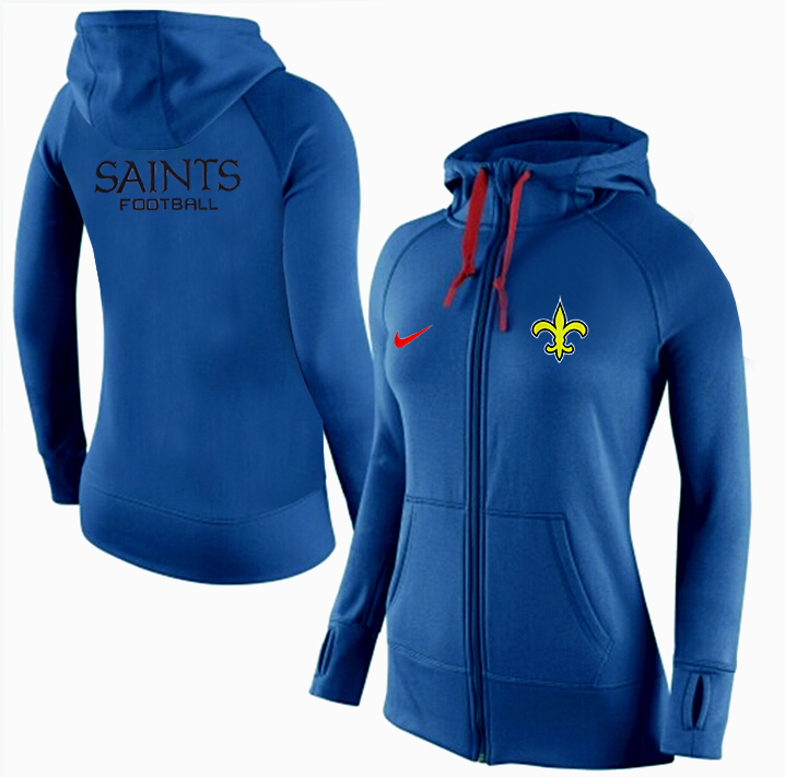 NFL New Orleans Saints Women Blue Hoodie