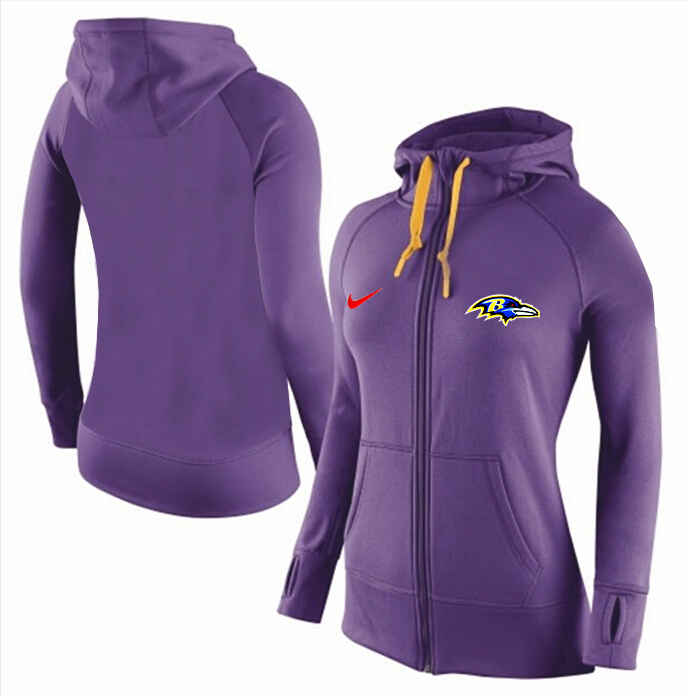 NFL Baltimore Raevns Women Purple Hoodie