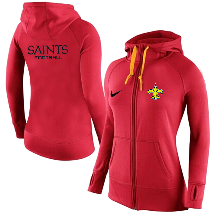 NFL New Orleans Saints Women Red Hoodie