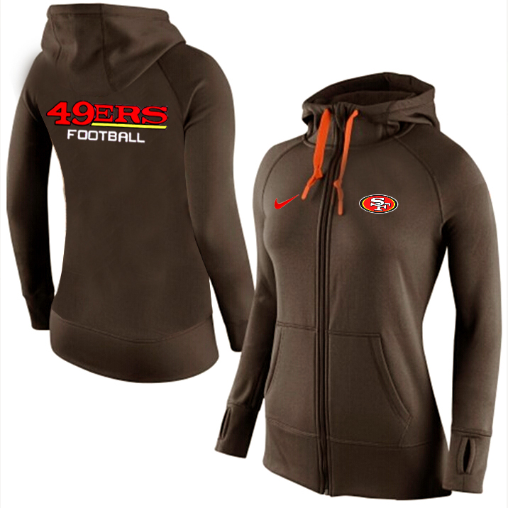 NFL San Francisco 49ers Brown Women Hoodie