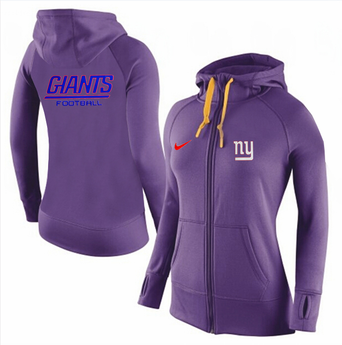 NFL New York Giants Purple Women Hoodie