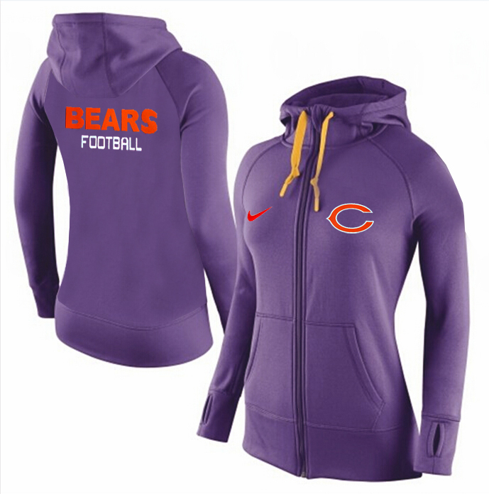 NFL Chicago Bears Women Purple Hoodie