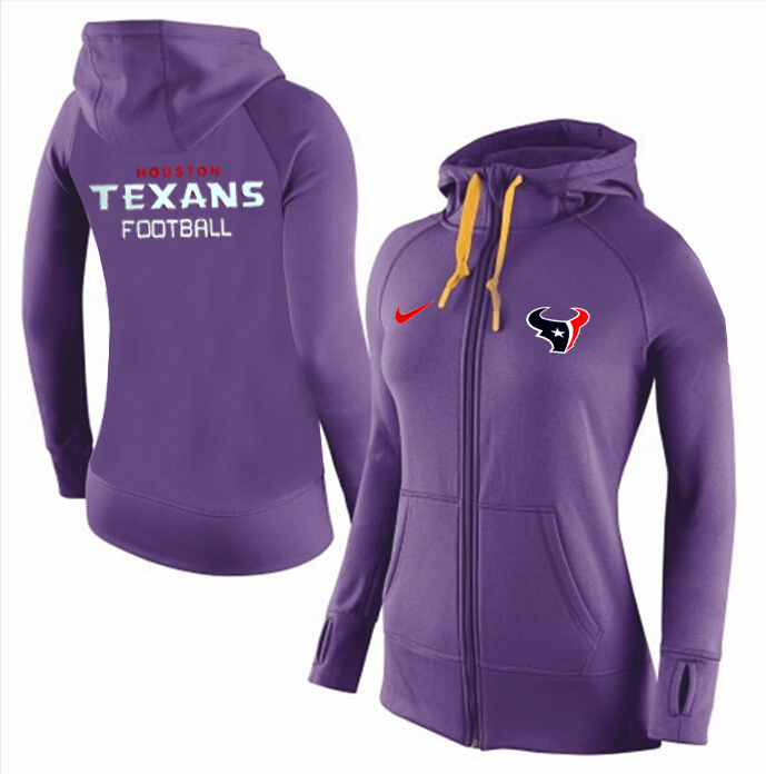 NFL Houston Texans Women Purple Hoodie
