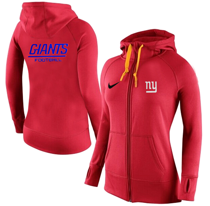 NFL New York Giants Red Women Hoodie