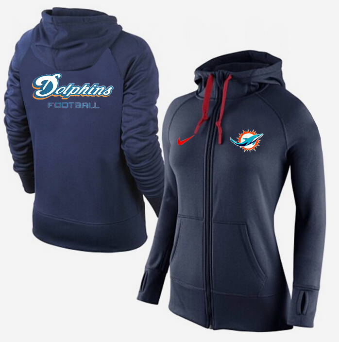 NFL Miami Dolphins D.Blue Women Hoodie