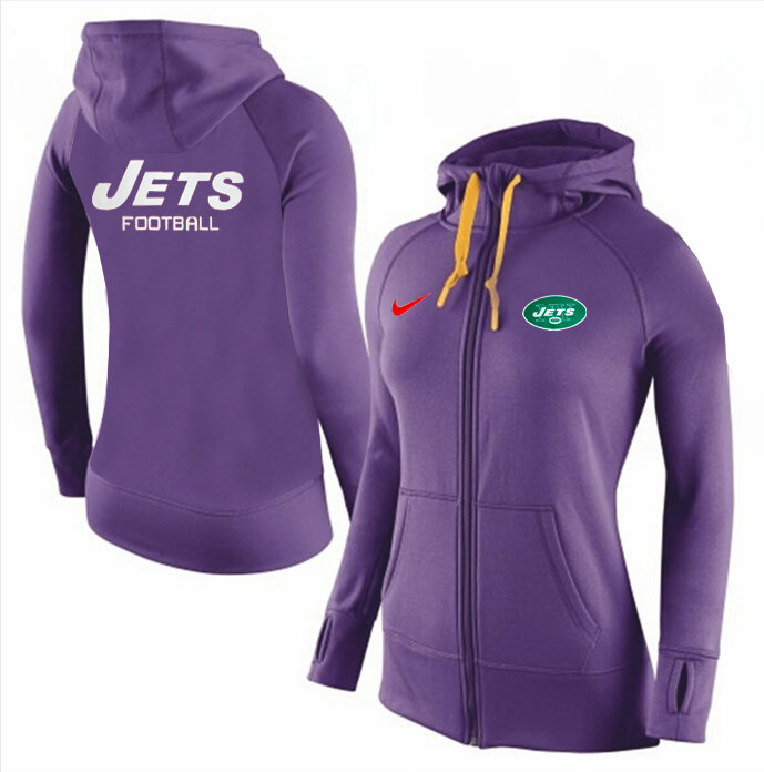 NFL New York Jets Women Purple Hoodie