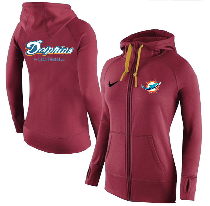 NFL Miami Dolphins Red Women Hoodie