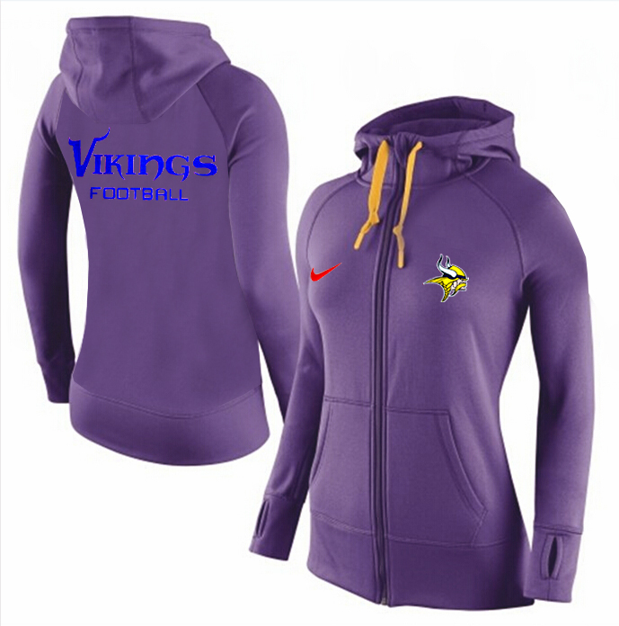 NFL Minnesota Vikings Women Purple Hoodie