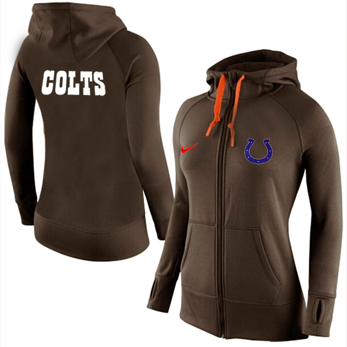 NFL Indianapolis Colts Women Brown Hoodie