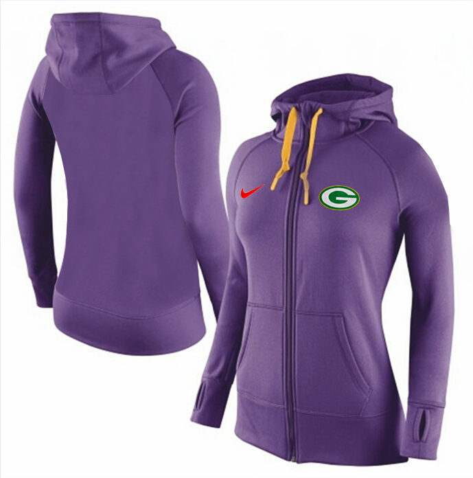 NFL Green Bay Packers Women Purple Hoodie