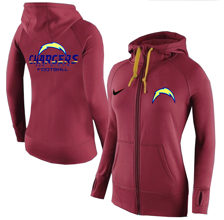 NFL San Diego Chargers D.Red Women Hoodie