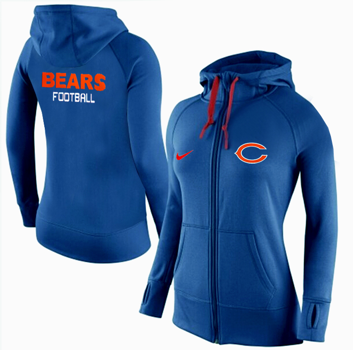 NFL Chicago Bears Women Blue Hoodie