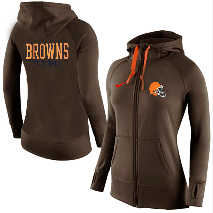 NFL Cleveland Browns Women Hoodie Brown