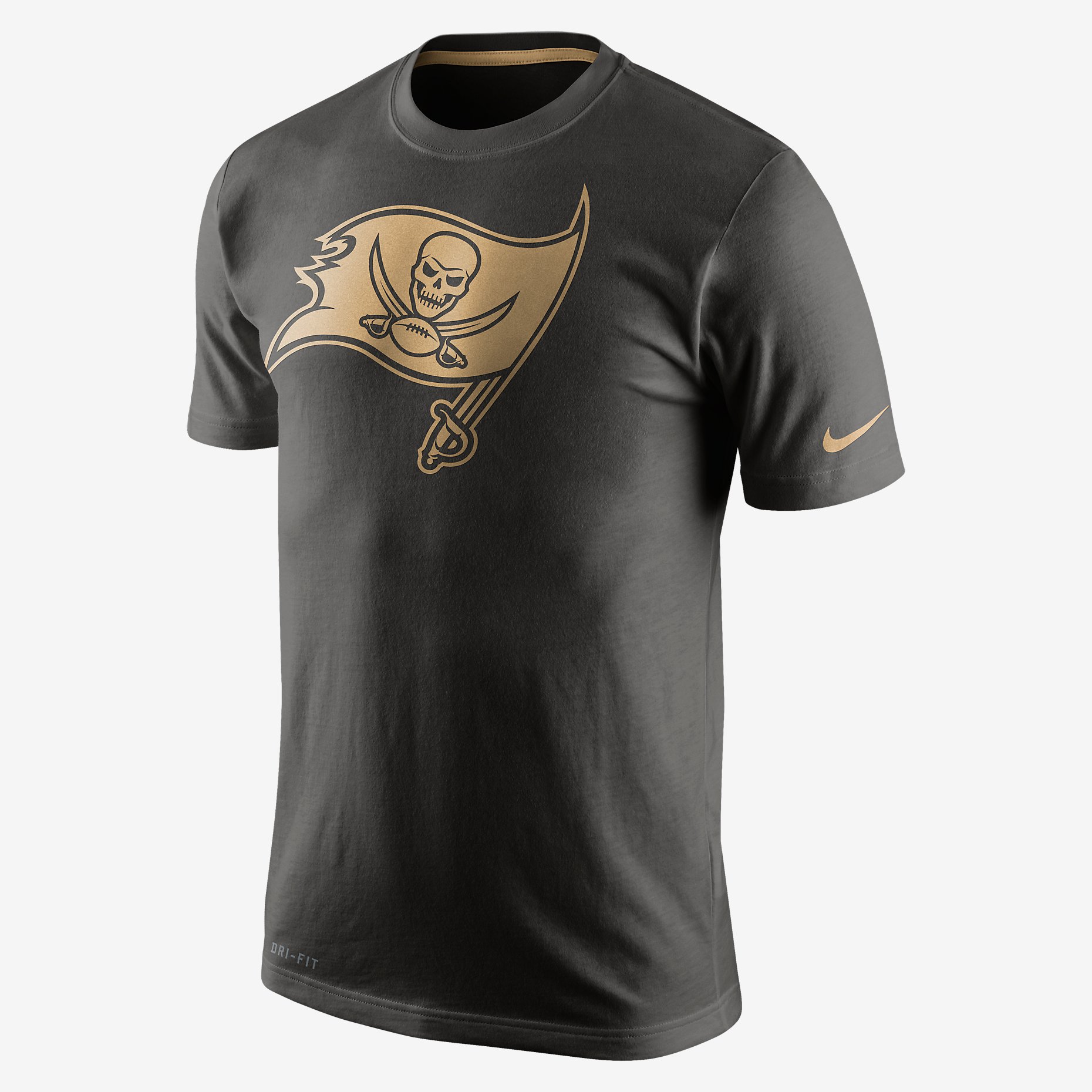 NFL Tampa Bay Buccaneers Black Gold Logo T-Shirt