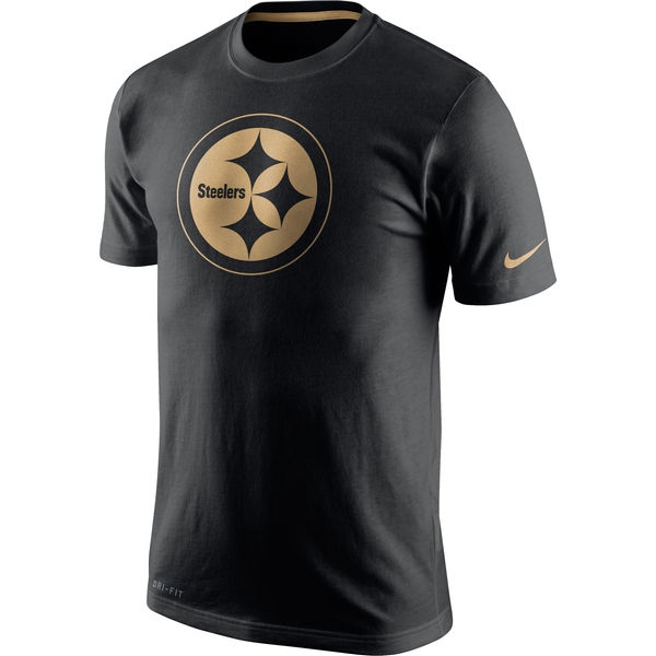 NFL Pittsburgh Steelers Black Gold Logo T-Shirt