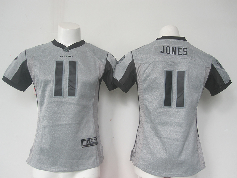 NFL Atlanta Falcons #11 Jones Hemp Grey Limited Women Jersey