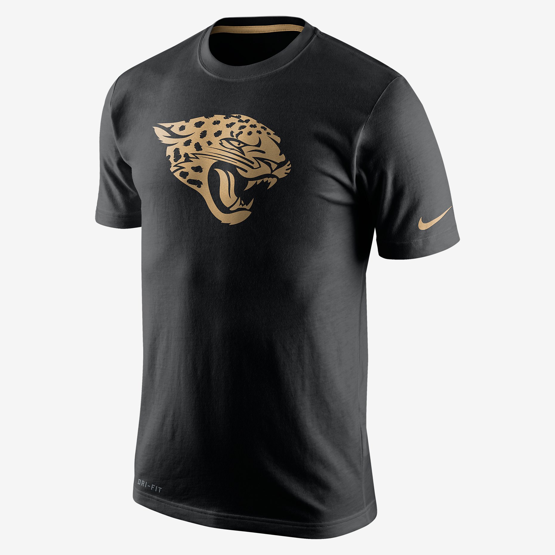 NFL Jacksonville Jaguars Black Gold Logo T-Shirt 1