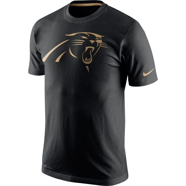 NFL Carolina Panthers Black Gold Logo T-Shirt