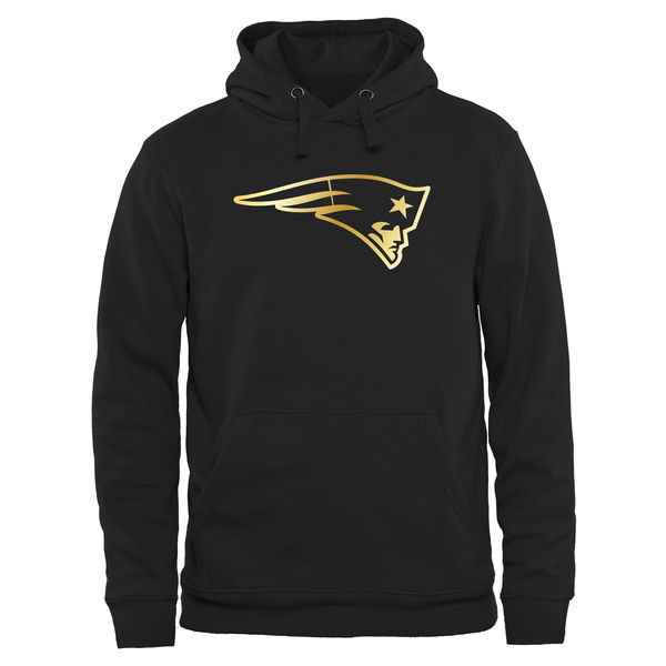 NFL New England Patriots Black Gold Logo Hoodie