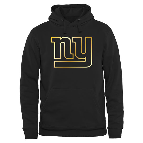 NFL New York Giants Black Gold Logo Hoodie