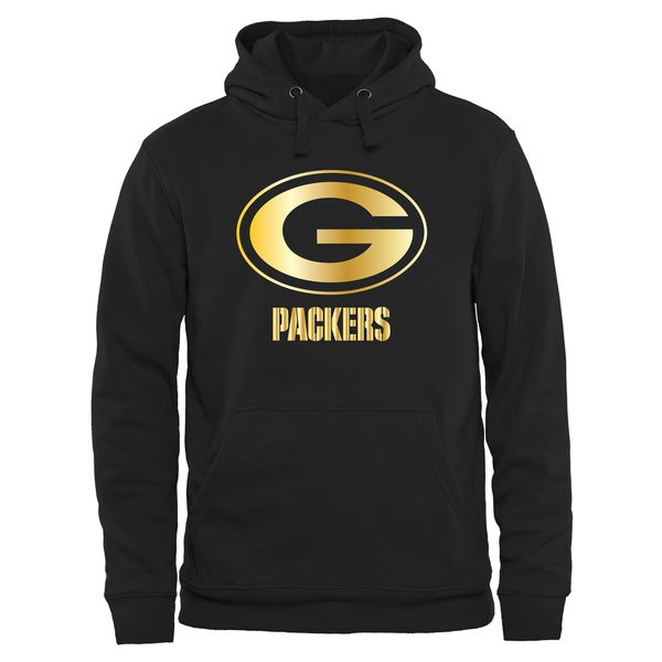 NFL Green Bay Packers Black Gold Logo Hoodie