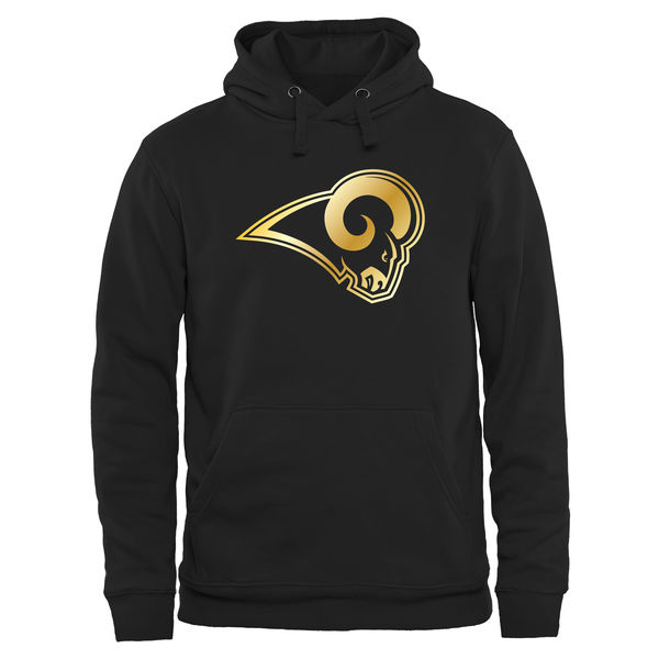 NFL St.Louis Rams Black Gold Logo Hoodie