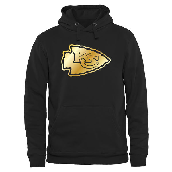 NFL Kansas City Chiefs Black Gold Logo Hoodie
