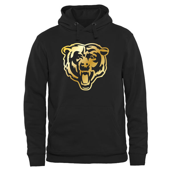 NFL Chicago Bears Black Gold Logo Hoodie